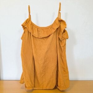 Old Navy Women's Ruffled Orange Blouse